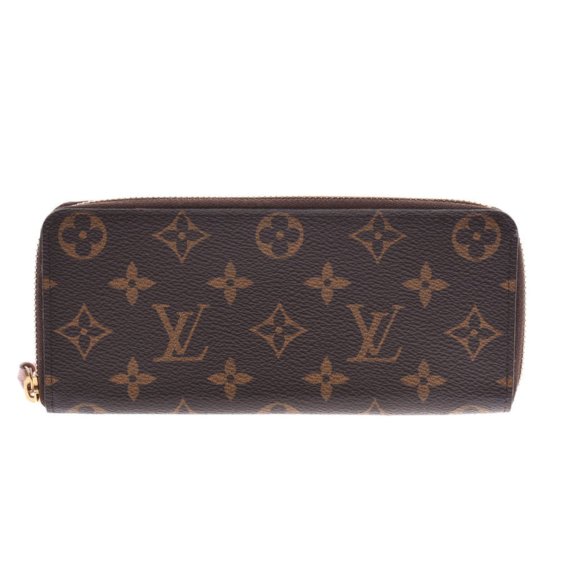 LOUIS VUITTON Louis Vuitton Monogram Portofeuil Clemence Rose Ballerine M61298 Ladies Monogram Canvas Long Wallet A Rank Used Ginzo