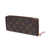 LOUIS VUITTON Louis Vuitton Monogram Portofeuil Clemence Rose Ballerine M61298 Ladies Monogram Canvas Long Wallet A Rank Used Ginzo