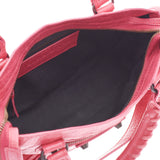 BALENCIAGA Balenciaga Balenciaga mini city 2WAY bag pink ladies leather handbags AB rank used silver