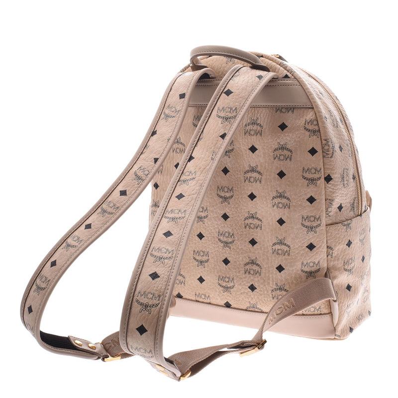 Mcm backpack beige online medium