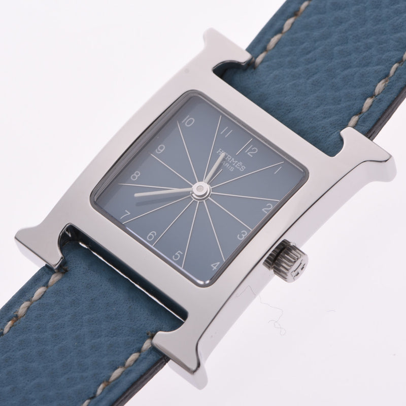 HERMES Hermes Ramsis HH1.210 Ladies SS/Leather Watch Quartz Blue Dial A Rank Used Ginzo
