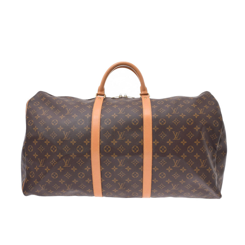 60 LOUIS VUITTON Louis Vuitton monogram key Poll brown M41422 unisex monogram canvas Boston bag B ranks used silver storehouse