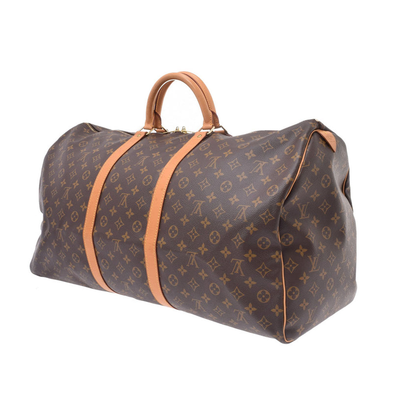 60 LOUIS VUITTON Louis Vuitton monogram key Poll brown M41422 unisex monogram canvas Boston bag B ranks used silver storehouse