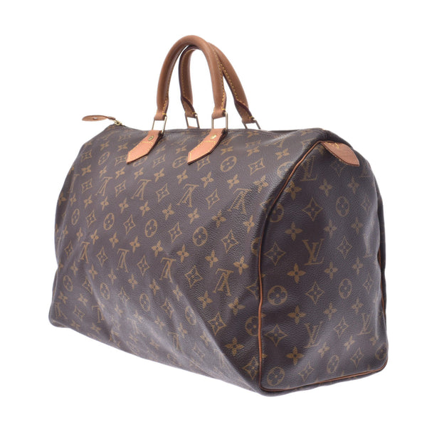 LOUIS VUITTON Louis Vuitton Monogram Speedy 40 Brown M41522 Unisex Monogram Canvas Handbag B Rank Used Ginzo