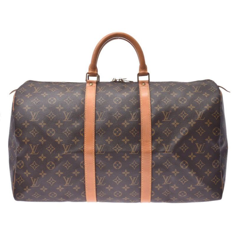 LOUIS VUITTON Louis Vuitton Monogram Keepall 50 Brown M41426 Unisex Monogram Canvas Boston Bag B Rank Used Ginzo