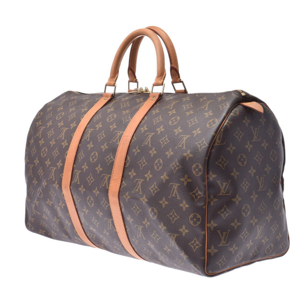 LOUIS VUITTON ルイヴィトン モノグラム キーポル50 ブラウン M41426 ユニセックス モノグラムキャンバス ボストンバッグ  Bランク 中古 - Thestokegroup