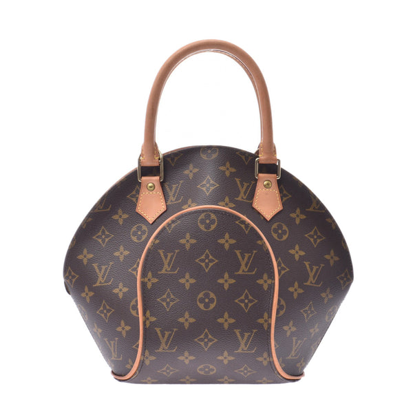 LOUIS VUITTON Louis Vuitton monogram ellipse PM USA product brown M51127 Lady's monogram canvas handbag AB rank used silver storehouse