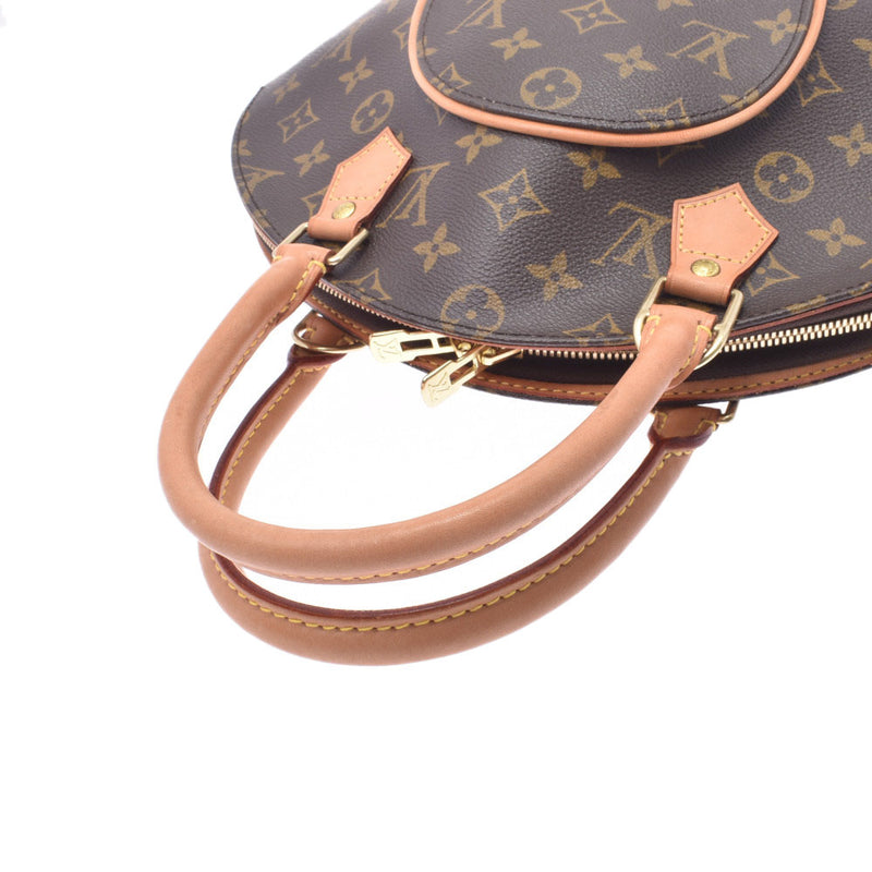 LOUIS VUITTON Louis Vuitton monogram ellipse PM USA product brown M51127 Lady's monogram canvas handbag AB rank used silver storehouse