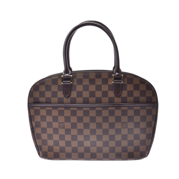 LOUIS VUITTON Louis Vuitton Damier Saria Horizontal Brown N51282 Ladies Damier Canvas Handbag AB Rank Used Ginzo