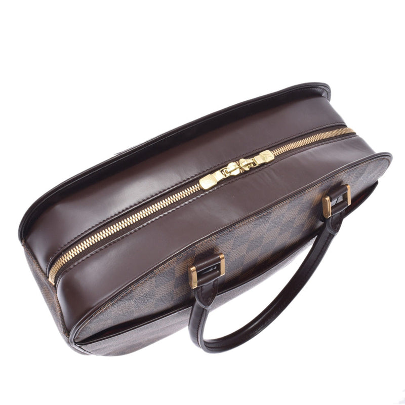 LOUIS VUITTON Louis Vuitton Damier Saria Horizontal Brown N51282 Ladies Damier Canvas Handbag AB Rank Used Ginzo