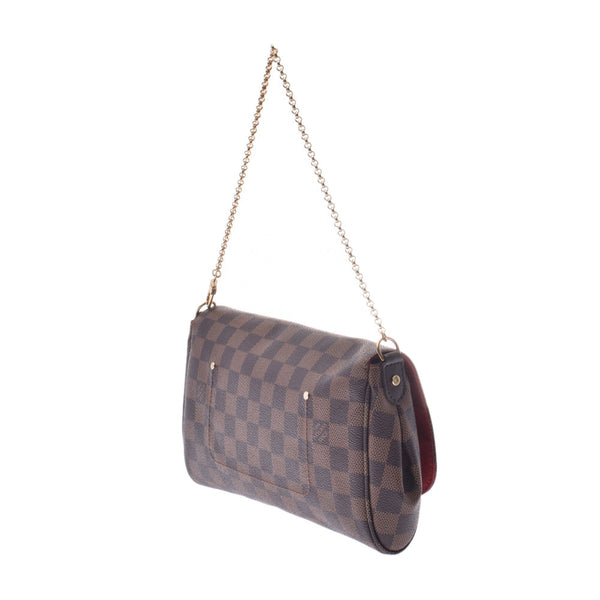 LOUIS VUITTON ルイヴィトンダミエフェイボリット MM 2WAY bag brown N41129 lady Mie Suda canvas shoulder bag AB rank used silver storehouse
