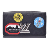LOUIS VUITTON Louis Vuitton Epi Portofeuille Twist Chain World Tour Black M62007 Ladies Epi Leather Chain Wallet AB Rank Used Ginzo