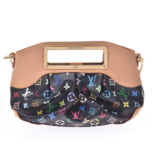 Louis Vuitton multi color Judy PM black gold hardware m40258 ladies Monogram multicolor 2WAY bag a