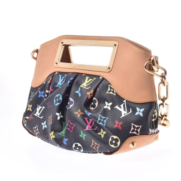 Louis Vuitton multi color Judy PM black gold hardware m40258 ladies Monogram multicolor 2WAY bag a