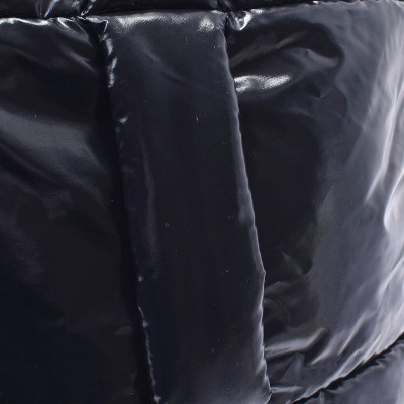 MONCLER Monk rail fragment handbag black unisex nylon tote bag newly used goods silver storehouse