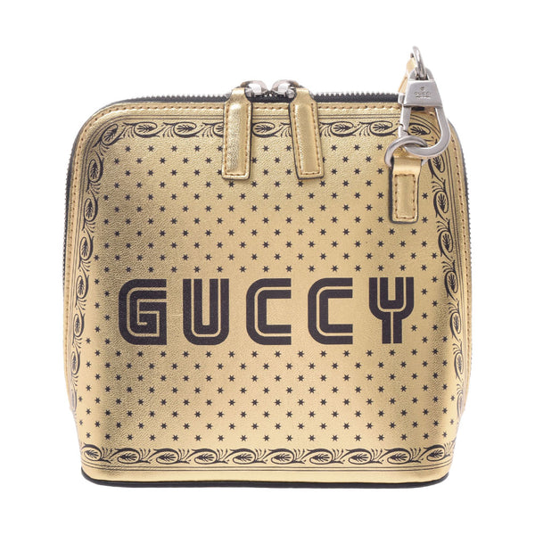 GUCCI グッチ ロゴプリント レザー ショルダーバッグ シルバー金具 アイボリー 511189 GUCCI グッチ 白 レザー ショルダーバッグ シルバー金具 斜め掛け
