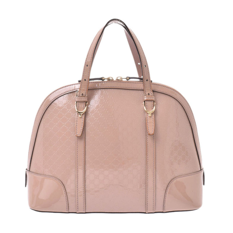 Gucci GG pattern 2WAY bag pink beige ladies enamel handbag 309617