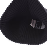 MONCLER Moncler针织帽黑色男女皆宜的100％羊毛针织帽Shindo二手Ginzo