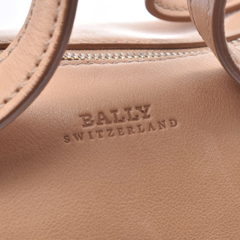 BALLY Barry 2WAY Bag米色女士小牛皮手提包AB等级二手Ginzo