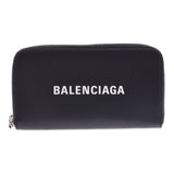 BALENCIAGA Everyday Round Zipper Long Wallet Black Unisex Calf Long Wallet Shindo Used Ginzo