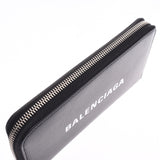 BALENCIAGA Everyday Round Zipper Long Wallet Black Unisex Calf Long Wallet Shindo Used Ginzo