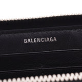 BALENCIAGA Everyday Round Zipper Long Wallet Black Unisex Calf Long Wallet Shindo Used Ginzo