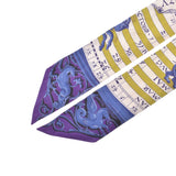 HERMES エルメス ツイリー 占星術・太陽  紫 レディース シルク スカーフ Aランク 中古 銀蔵