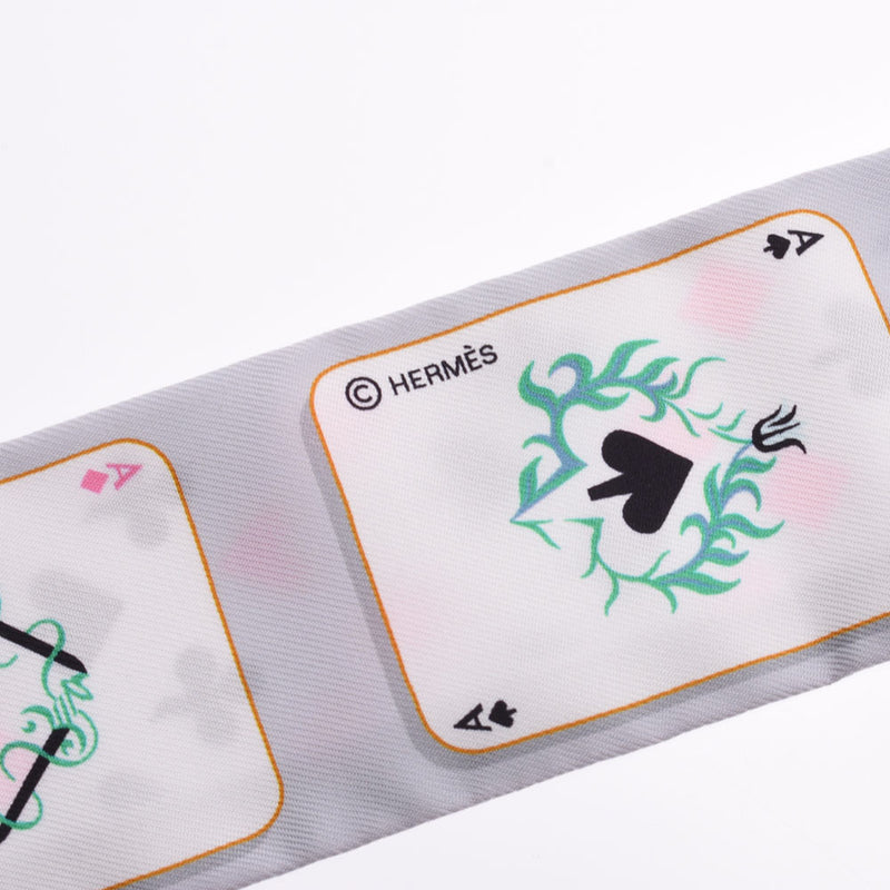 Hermes Twry New Tag Judo Cult/Jeu De Cartes Trump Pattern Grey