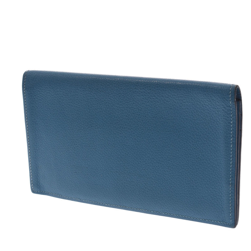 HERMES エルメス MC2 フレミング アズール C刻印(2018年頃) メンズ エヴァーカラー 札入れ Bランク 中古 銀蔵