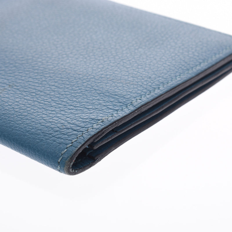HERMES エルメス MC2 フレミング アズール C刻印(2018年頃) メンズ エヴァーカラー 札入れ Bランク 中古 銀蔵