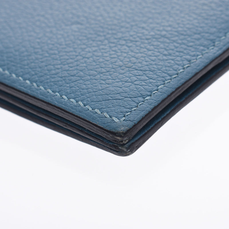 HERMES エルメス MC2 フレミング アズール C刻印(2018年頃) メンズ エヴァーカラー 札入れ Bランク 中古 銀蔵