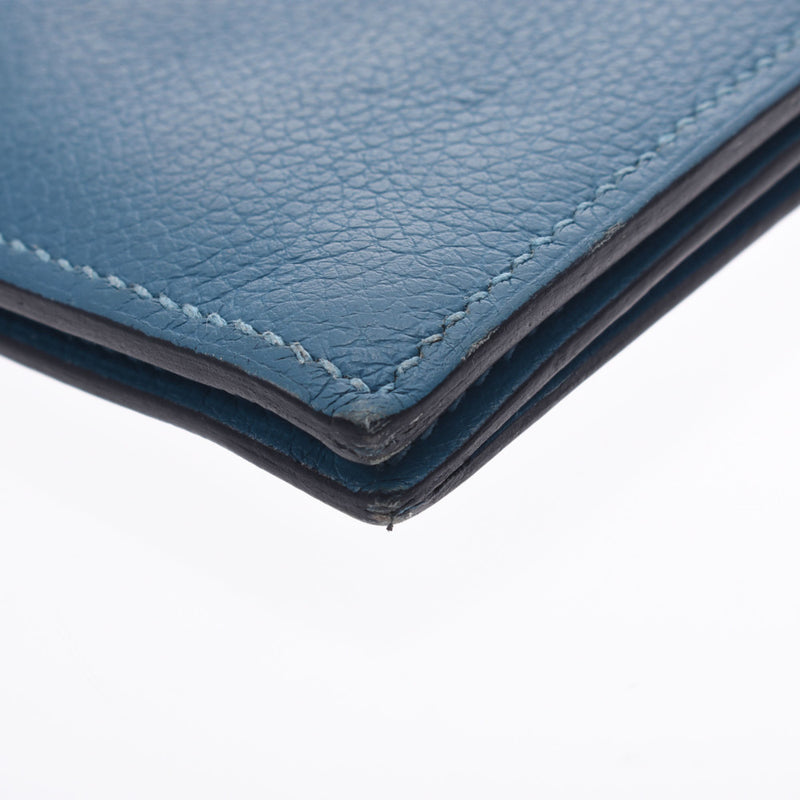 HERMES エルメス MC2 フレミング アズール C刻印(2018年頃) メンズ エヴァーカラー 札入れ Bランク 中古 銀蔵