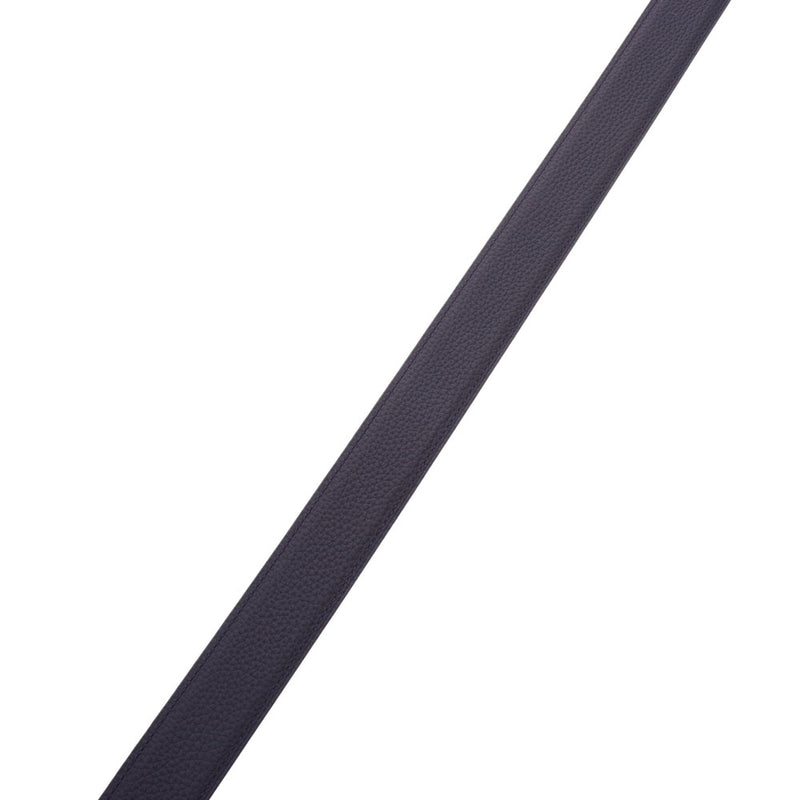 HERMES爱马仕H皮带95厘米可逆黑色/海军蓝色金色金属配件C刻（2018年左右）男士多哥BOX小牛皮皮带未使用的Ginzo
