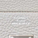 HERMES Hermes Burkin 35珍珠灰色金姜O印花(约2011年)Unisex Trillon Clemans手袋AB Rank使用银仓库