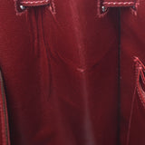 爱马仕爱马仕凯利35外缝Rouge脂灰黄金硬件○G加盖(大约1977年)妇女框小牛手提包B等级使用银