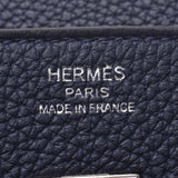HERMES Hermes Birkin 25 Blue Nuy Palladium Hardware D Engraved (around 2019) Ladies Togo Handbag New Silver