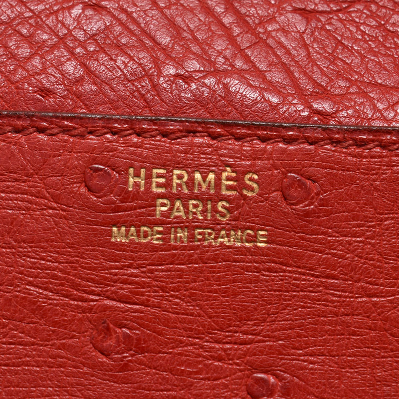 HERMES Hermes Else, the Briefcase, Red Gold, X Gold, X, in 1994, Unsex Ostrić, Business Bag B, B-rank used silver storehouse.