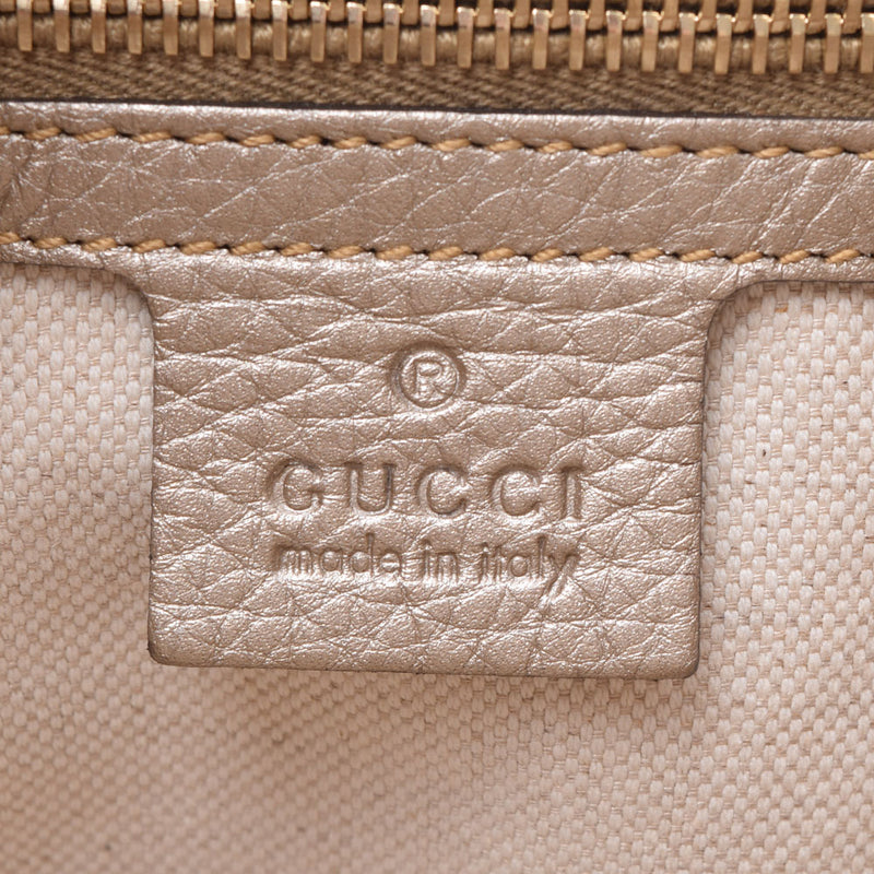 GUCCI Gucci大铲2WAY袋,银336032女士的毛巾,手提包A级使用银器