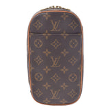 LOUIS VUITTON Louis Vuitton Monogram Pochette Ganju Brown M51870 Unisex Monogram Canvas Body Bag AB Rank Used Ginzo