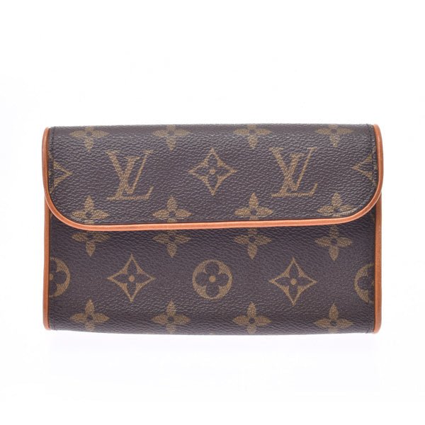 LOUIS VUITTON Louis Vuitton Monogram Pochette Florentine Brown M51855 Unisex Monogram Canvas Waist Bag B Rank Used Ginzo