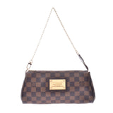 LOUIS VUITTON路易威登Damier Eva 2WAY包棕色N55213女士Damier帆布皮革单肩包A Rank二手货Ginzo