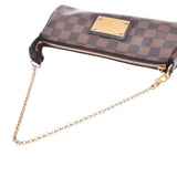 LOUIS VUITTON路易威登Damier Eva 2WAY包棕色N55213女士Damier帆布皮革单肩包A Rank二手货Ginzo