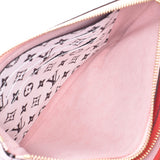 LOUIS VUITTON Louis Vuitton giant monogram pochette Doe bulldog zip red / pink / white M67561 Lady's shoulder bag newly used goods silver storehouse