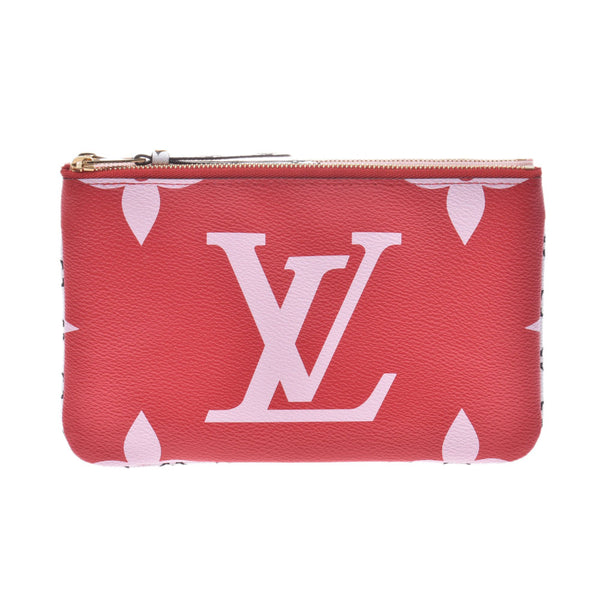 LOUIS VUITTON路易威登Giant Monogram Pochette Double Zip红色/粉红色/白色M67561女士肩背包Shindo二手Ginzo