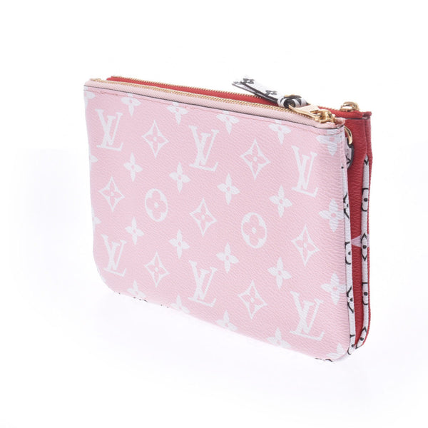 LOUIS VUITTON路易威登Giant Monogram Pochette Double Zip红色/粉红色/白色M67561女士肩背包Shindo二手Ginzo