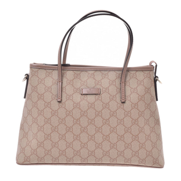 【GUCCI】GGスプリームファブリックハンドバッグ 送料関税込み グッチGGスプリーム ハンドバッグ サーモンピンク レディース