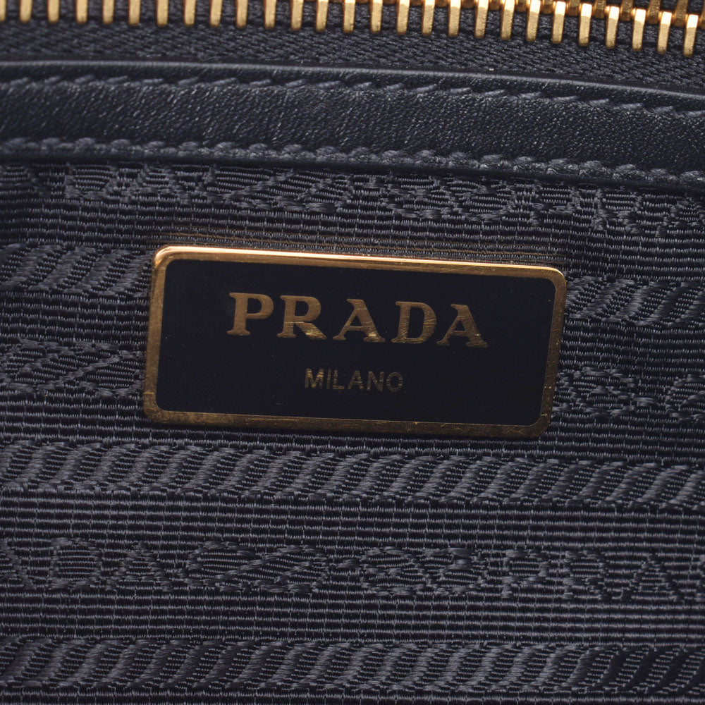 PRADA プラダ プラダロゴ リボン 黒 1BH089 レディース ジャガードキャンバス ショルダーバッグ 未使用 銀蔵