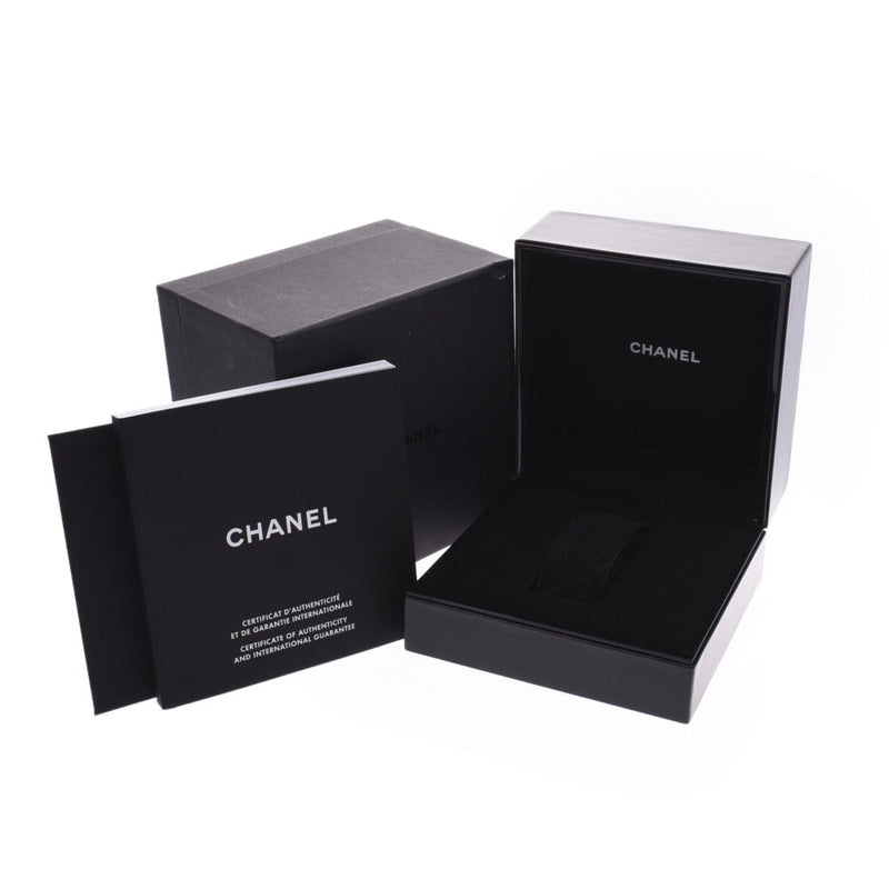CHANEL Chanel J12 33mm センターパヴェダイヤ new buckle H2122 Boys black ceramic /SS watch quartz lindera board A rank used silver storehouse
