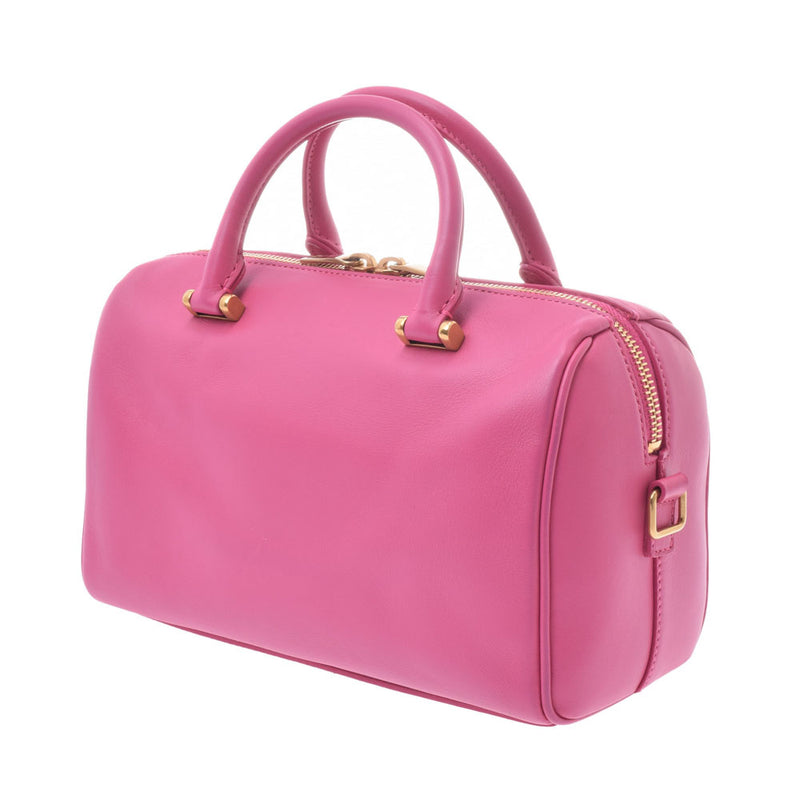 SAINT LAURENT Saint Laurent handbag pink ladies calf 2WAY bag A rank used Ginzo