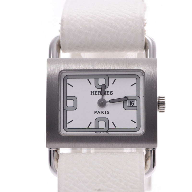 Hermes Hermes Caribe ba1.210 Ladies SS / LEATHER WATCH QUARTZ white dial